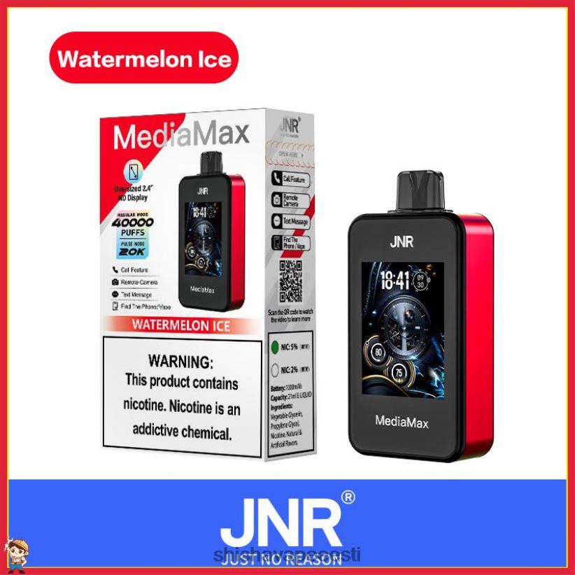 JNR MediaMax 40k pahvi 46D0TL18 arbuusi jää JNR vape flavours